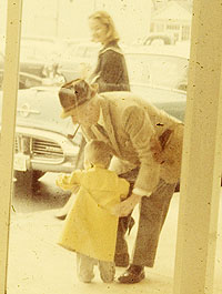 FAULKNER WITH DAUGHTER AND GRANDSON